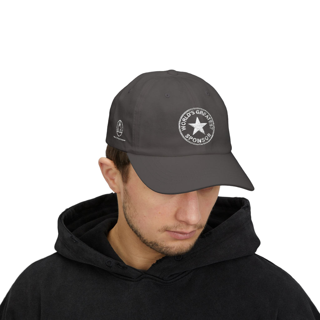 "World's Greatest Sponsor" Dad Cap — Vintage Distressed Embroidered Star Baseball Hat