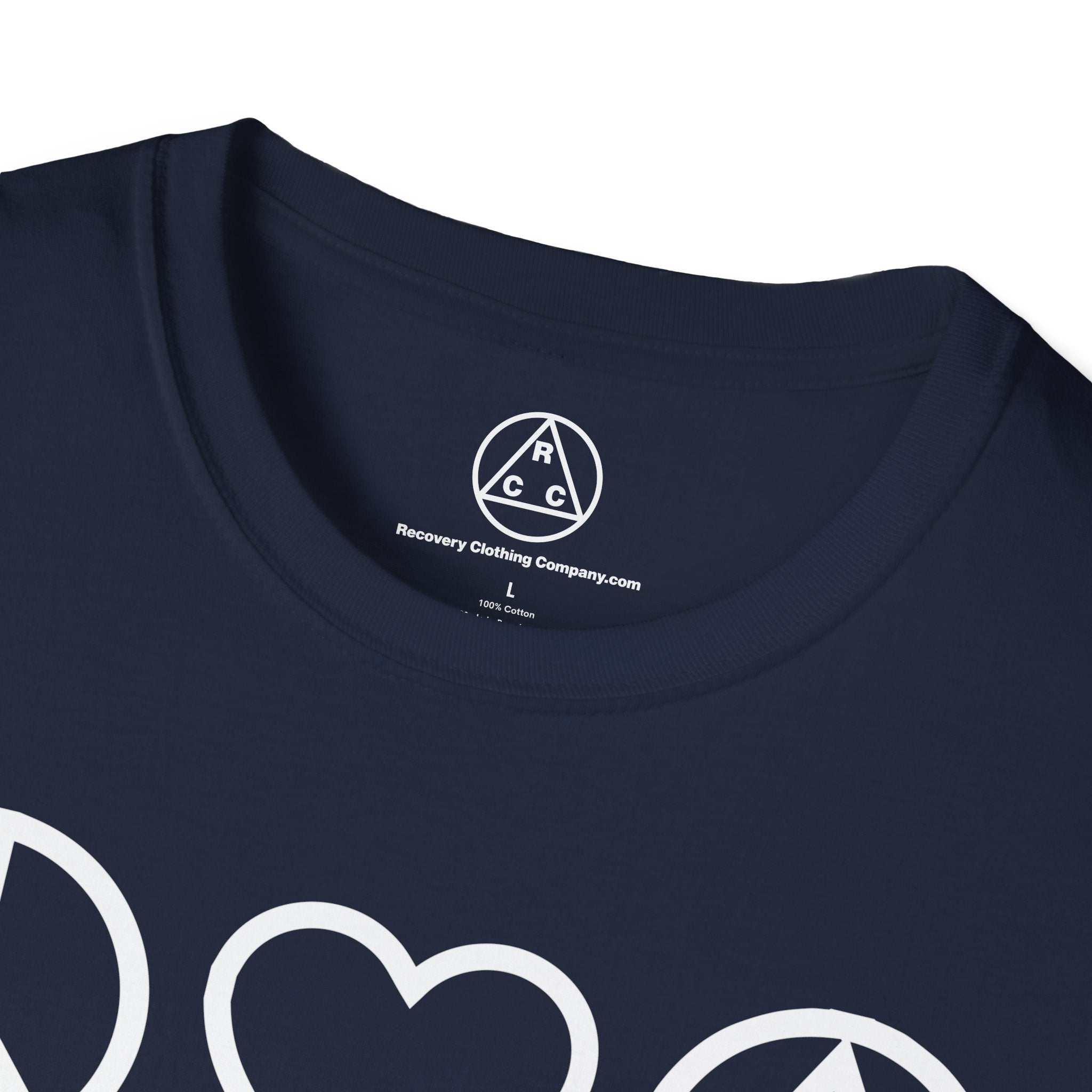Peace, Love & Recovery T-Shirt — Classic Crewneck Tee