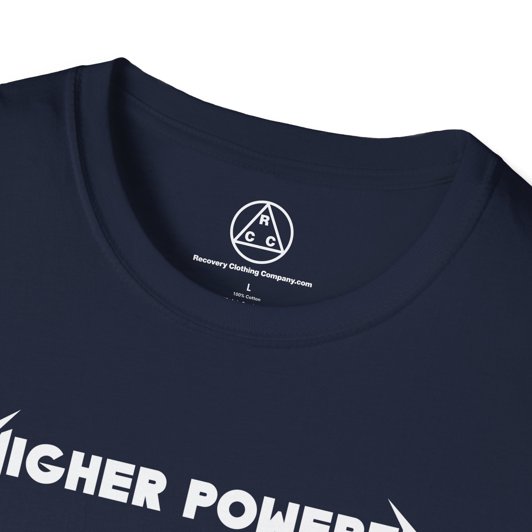 "Higher Powered" T-Shirt — Recovery Clothing Company Logo Tee