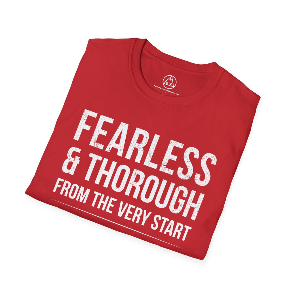 "Fearless & Thorough" T-Shirt — Recovery Clothing Company Motivational Tee