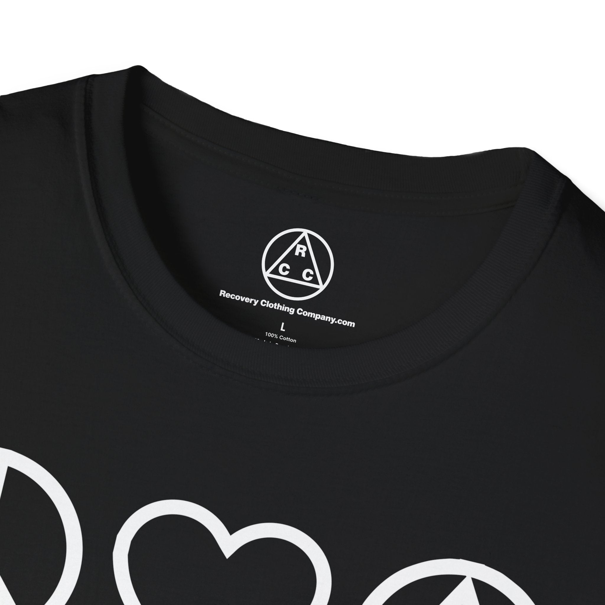 Peace, Love & Recovery T-Shirt — Classic Crewneck Tee