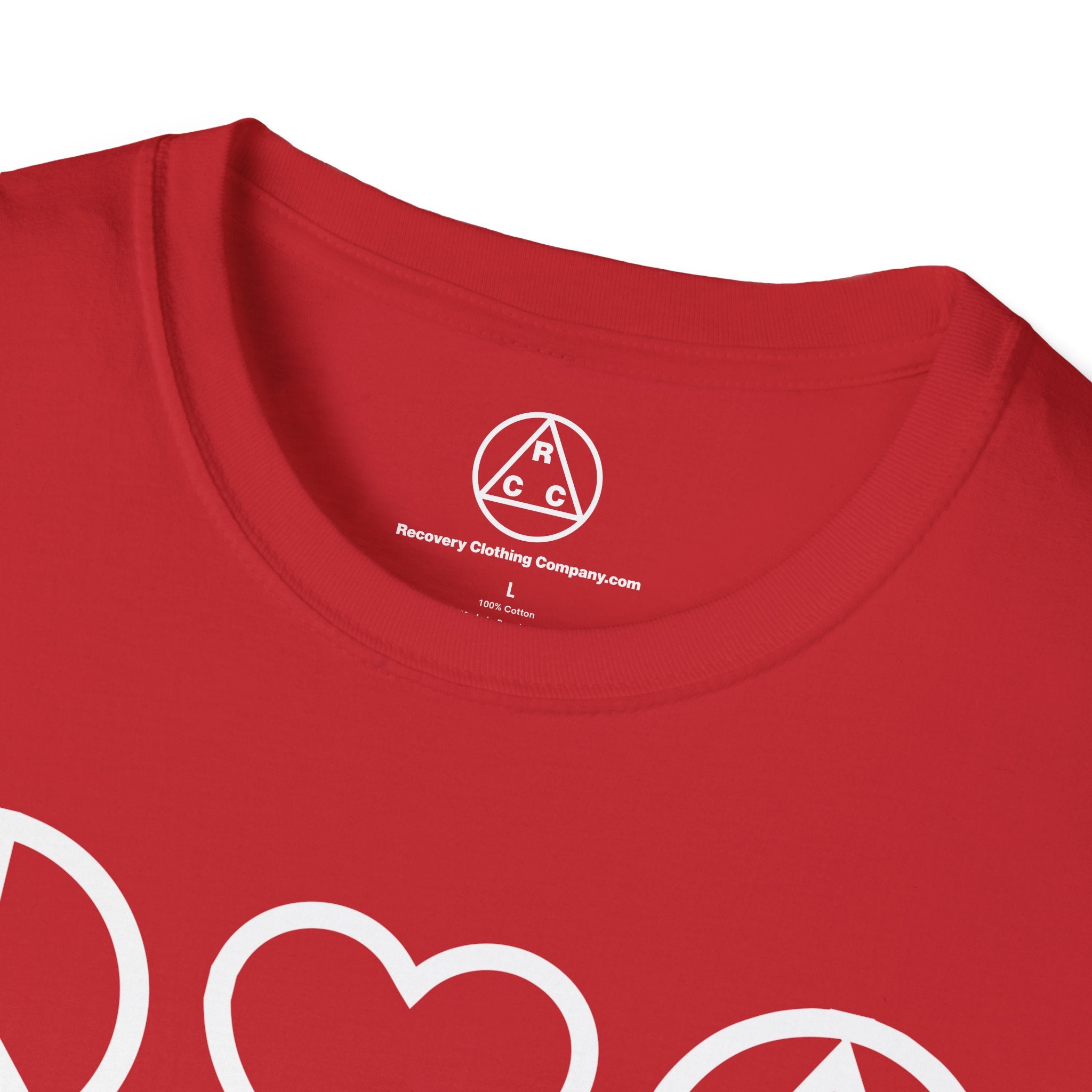 Peace, Love & Recovery T-Shirt — Classic Crewneck Tee