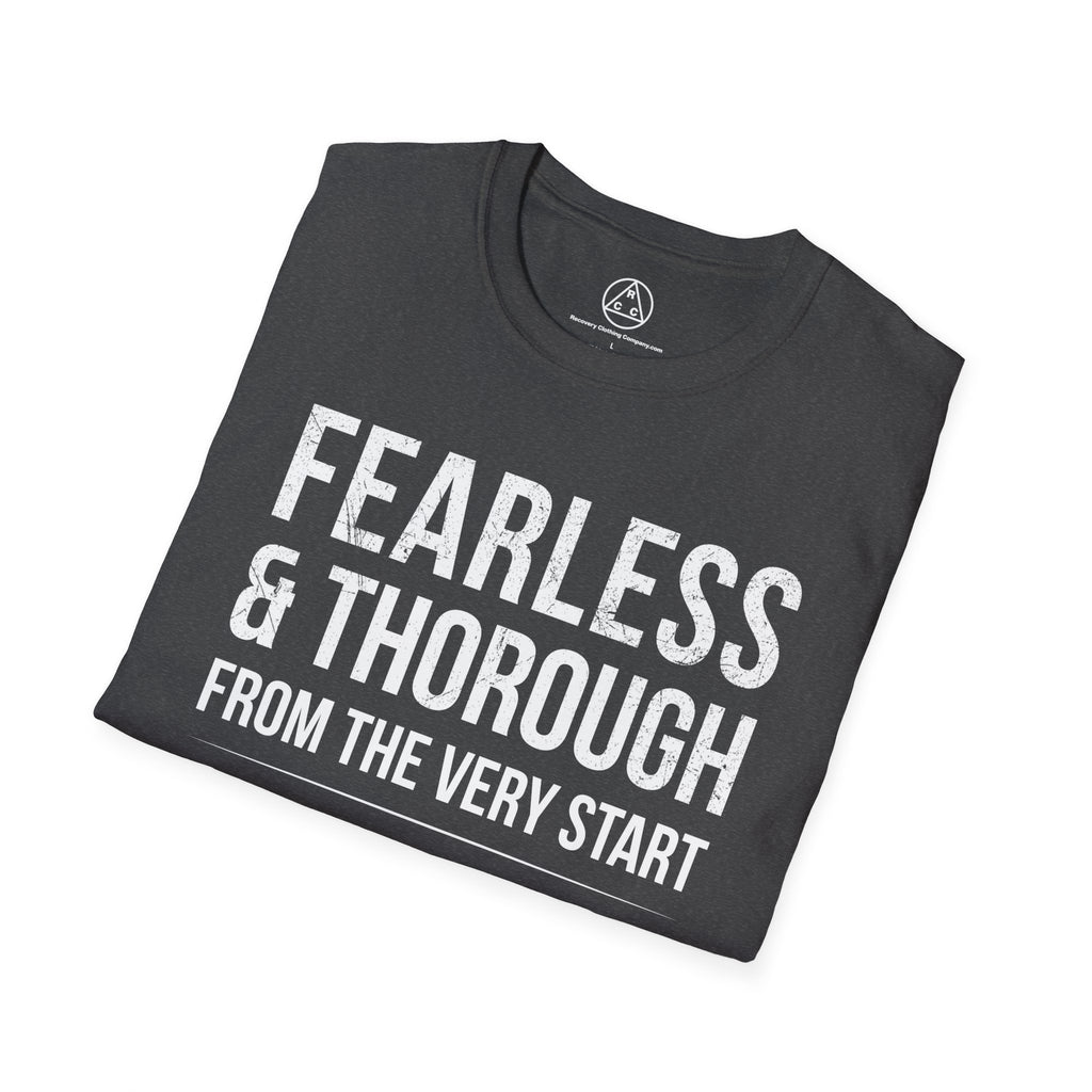 "Fearless & Thorough" T-Shirt — Recovery Clothing Company Motivational Tee