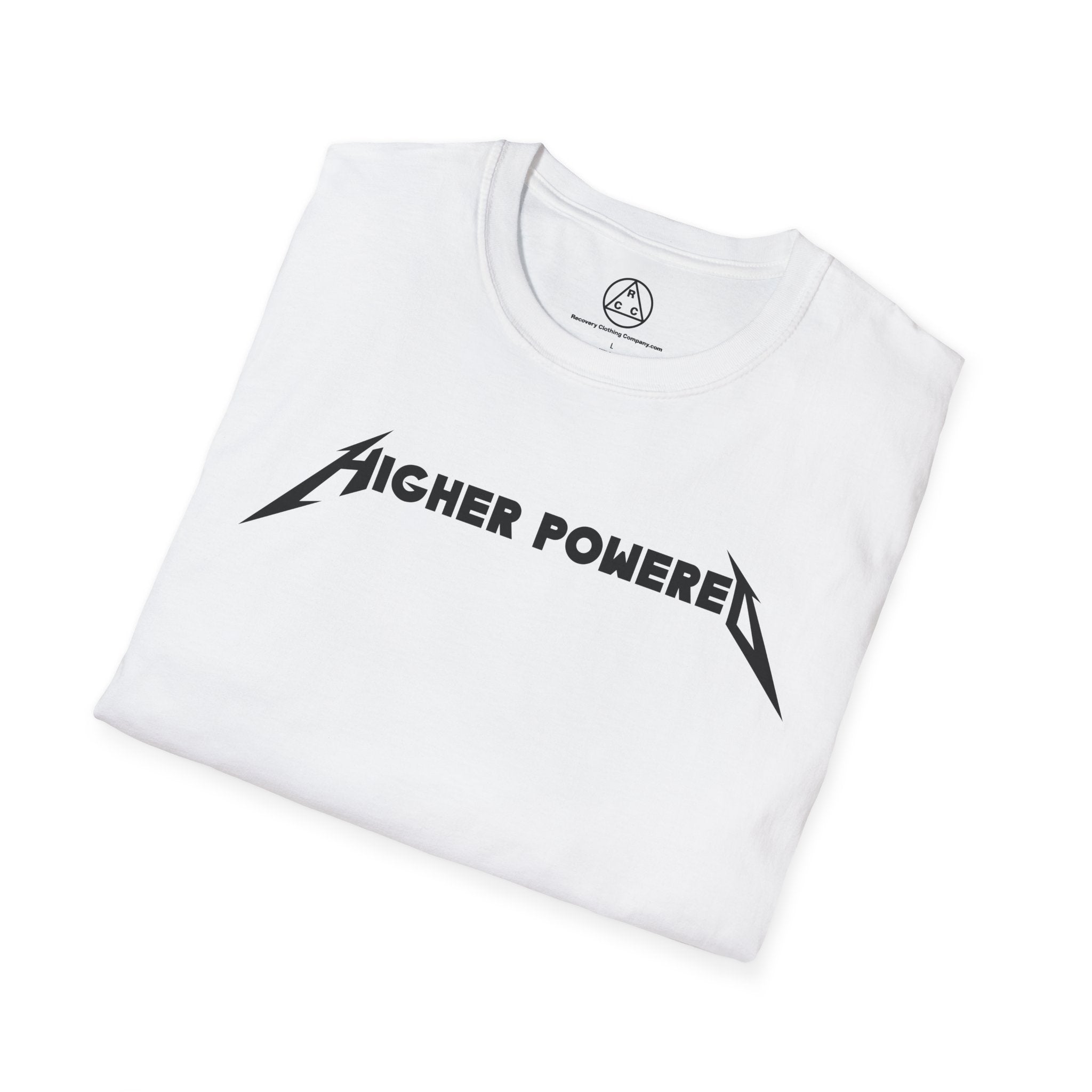 "Higher Powered" T-Shirt — Recovery Clothing Company Logo Tee